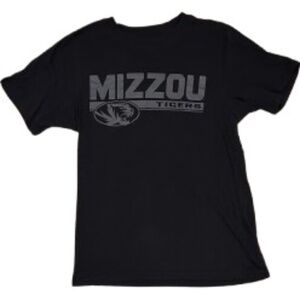 Mizzou Tigers Short Sleeve Black Logo T-Shirt